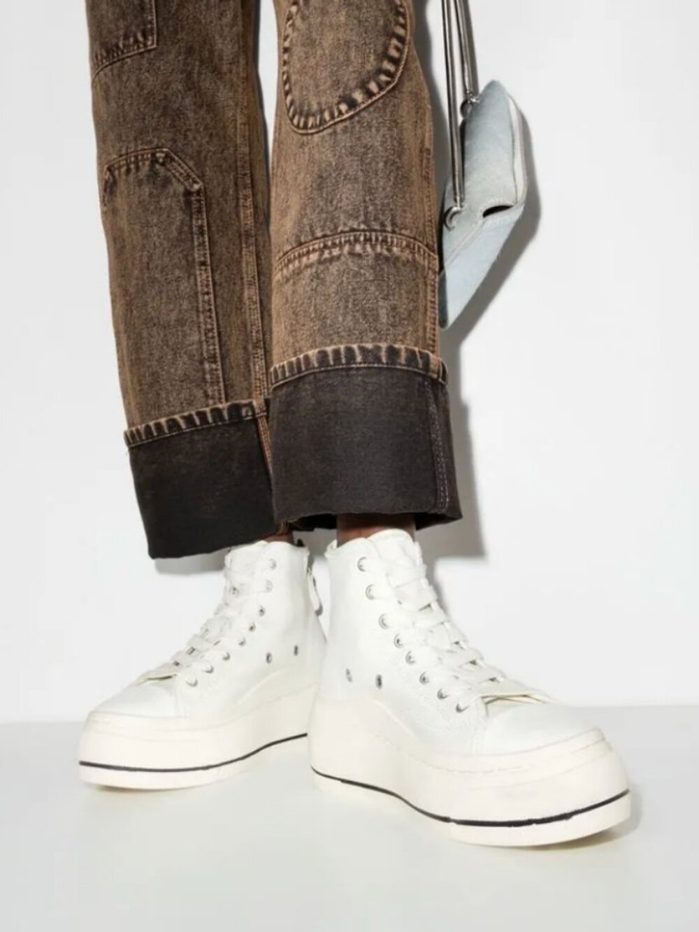 R13 high-top platform sneakers